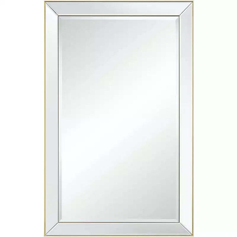 Uttermost Verne Matte Gold Edging 24 x 38 Rectangular Wall Mirror