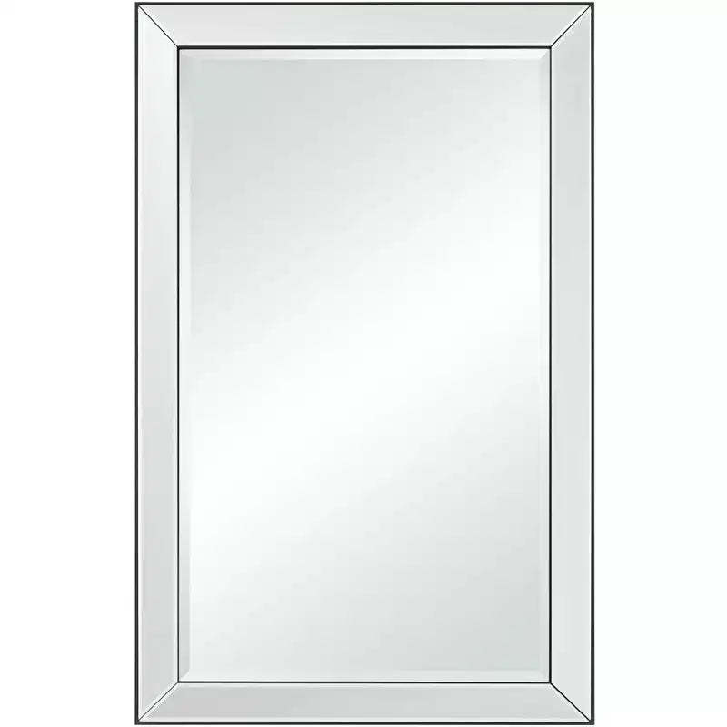 Uttermost Verne Matte Black Edging 24 x 38 Rectangular Wall Mirror