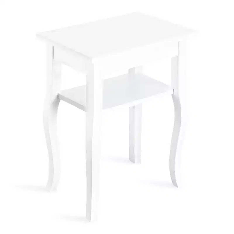 Kate and Laurel Lillian Rectangle MDF Side Table, 18x12x24, White