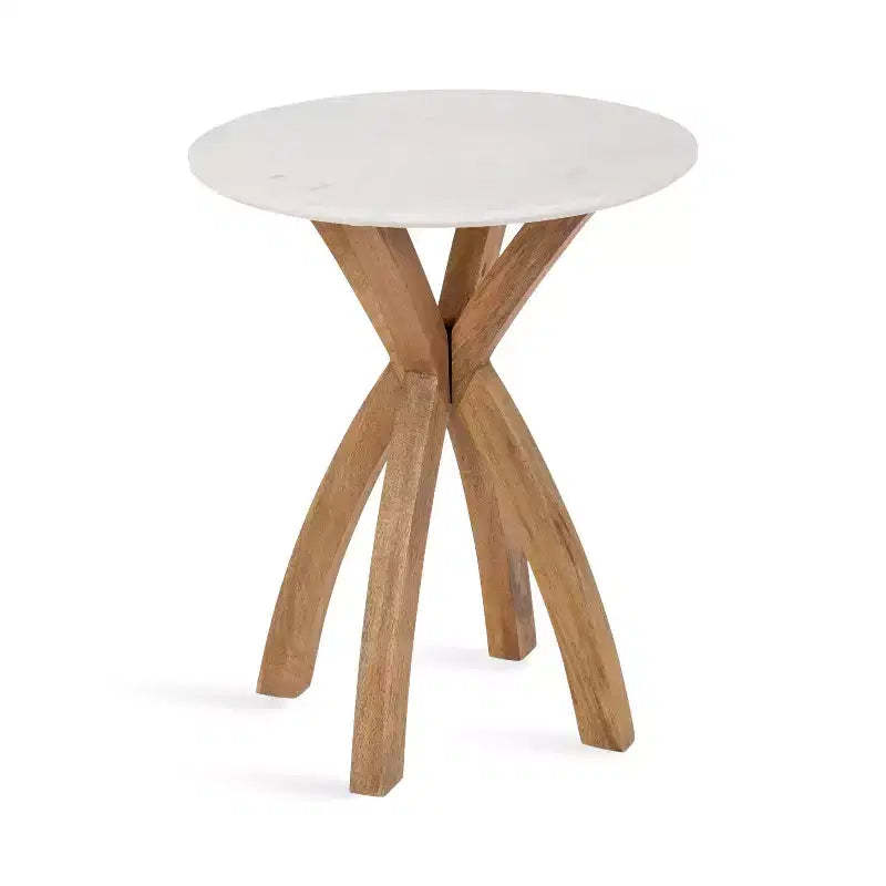 Kate and Laurel Soleyn Round Wood Side Table, 20x20x24, Natural