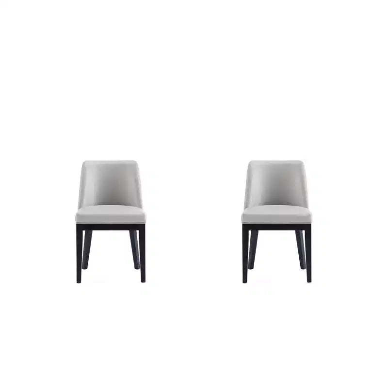 Set of 2 Gansevoort Modern Faux Leather Dining Chairs - Manhattan Comfort