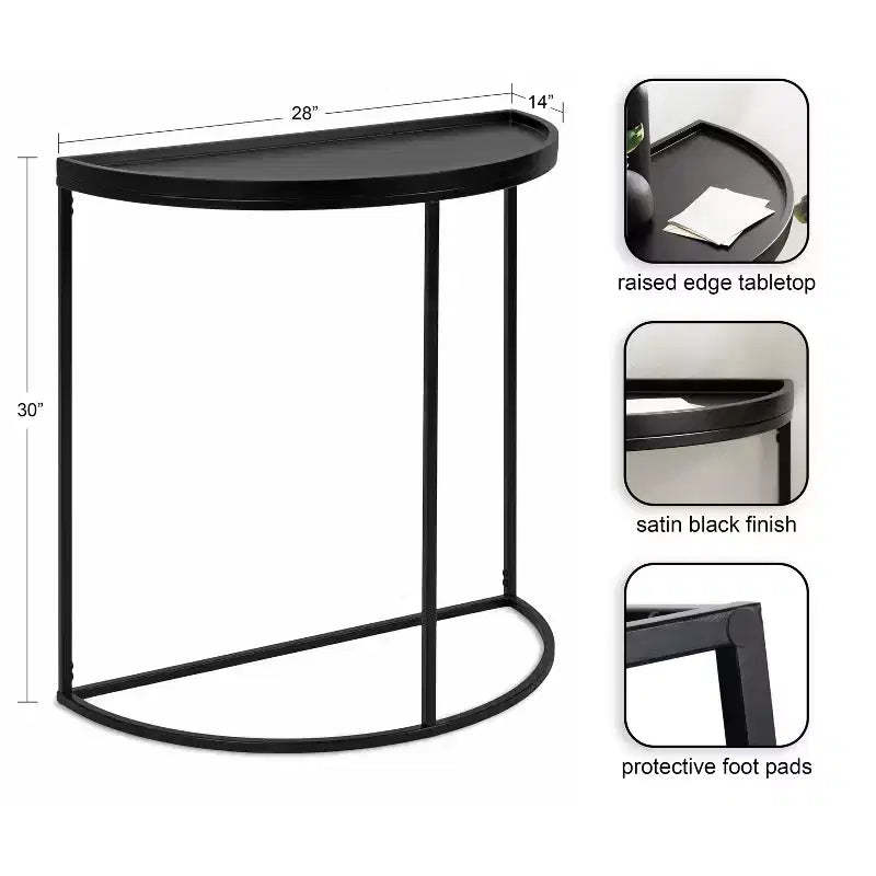 Kate and Laurel Dorrah Half-Circle Console Table