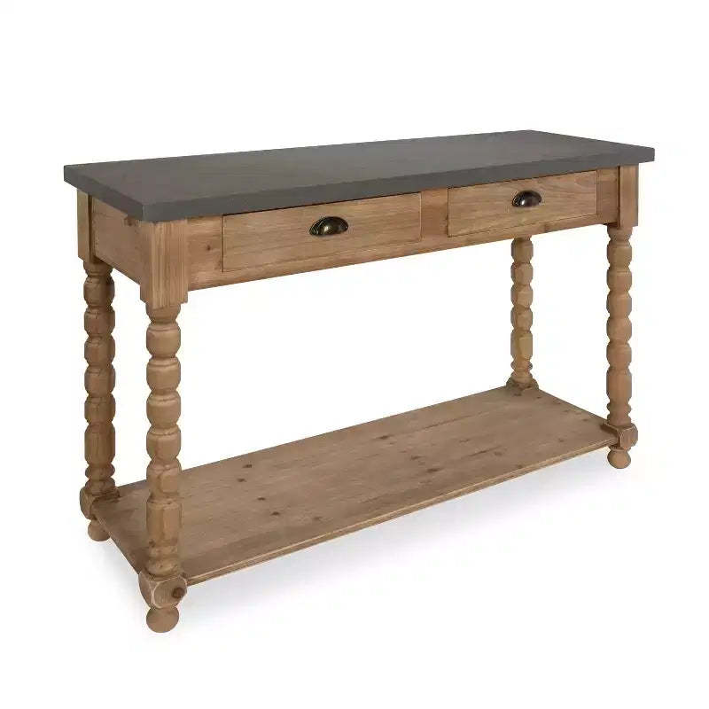 Kate and Laurel Rutledge Rectangle Wood Console Table, 48x16x32, Rustic Brown