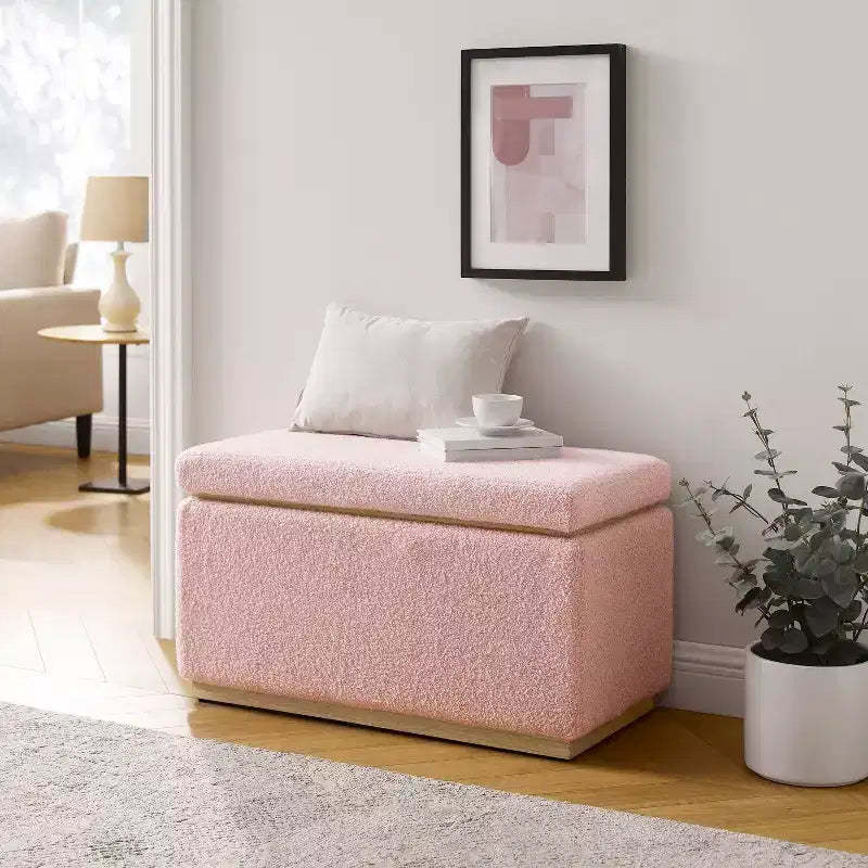 Lucinda Rectangle Storage Ottoman - Linon