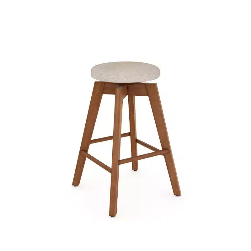 Amalia Wood Swivel Cushion Counter Height Barstool - Nathan James