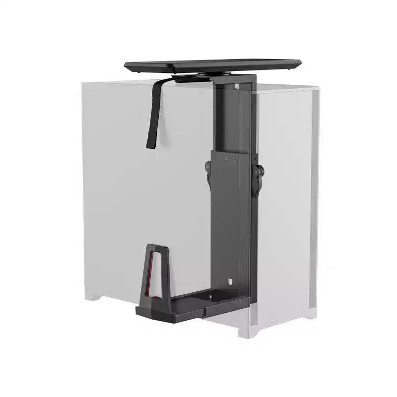 Mount-It! Heavy Duty Deluxe Under Desk Computer Mount | Height Adjustable CPU Holder with Sliding Tracks | 33 Lbs. Weight Capacity | Black
