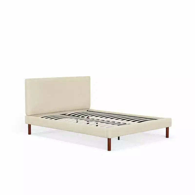 eLuxury Upholstered Bailey Bed with Headboard