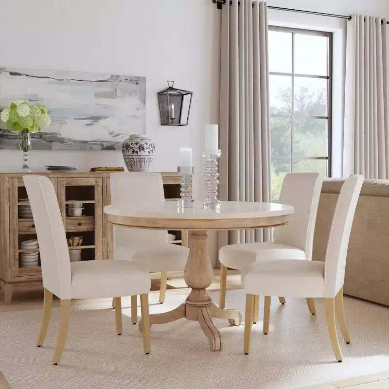 Set of 2 Scalloped Detail Dining Chairs - HomePop