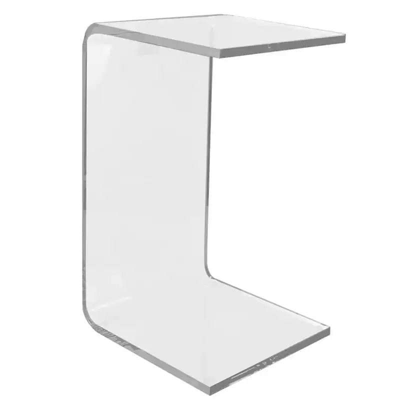 Designstyles Luxurious Acrylic C Shaped Table, Beautiful Living Room Decor, Perfect For Sofas and Beds