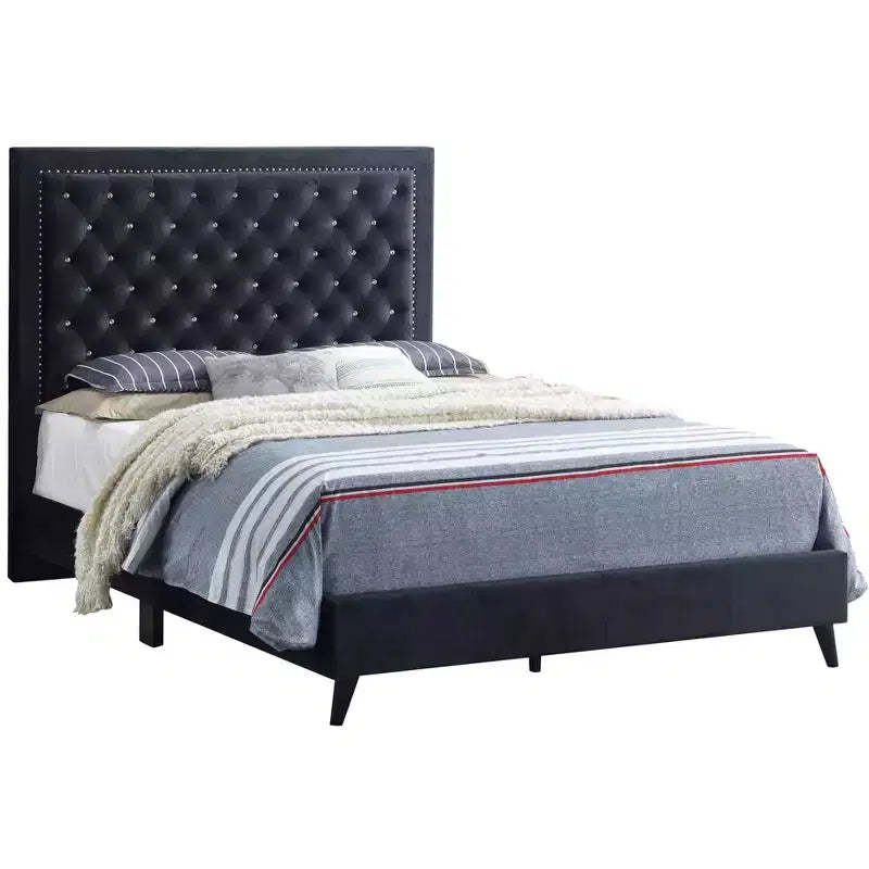 Passion Furniture Alba Upholstered Full Panel Bed