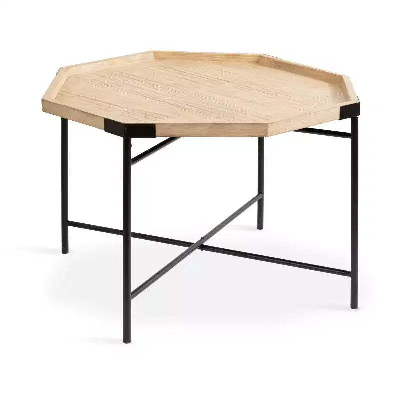 Kate and Laurel Occonor Octagon Wood Coffee Table, 28x26x18, Natural