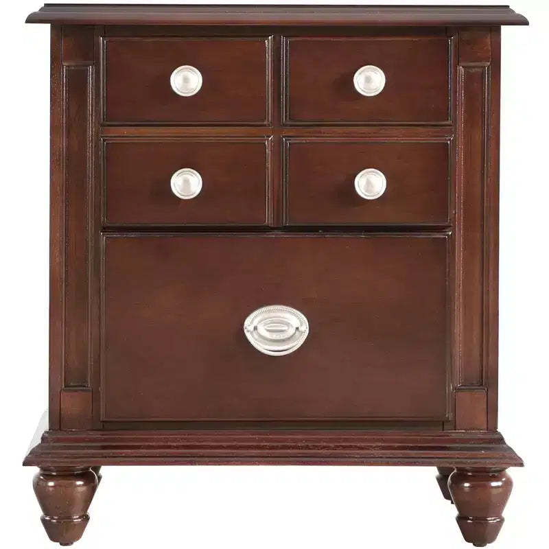 Passion Furniture Summit 5-Drawer Nightstand (27 in. H x 16 in. W x 24 in. D)
