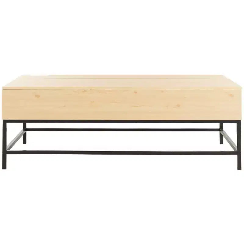 Gina Lift-Top Coffee Table - Light Oak/Black - Safavieh