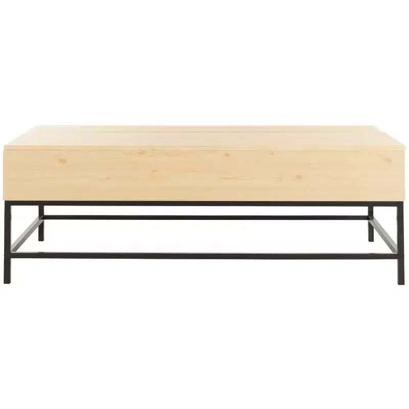 Gina Lift-Top Coffee Table - Light Oak/Black - Safavieh