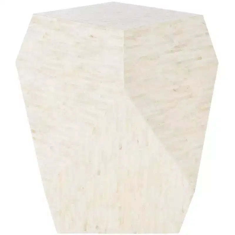 Lea Mosaic Geometric Side Table - TRB1010A - Multi/Light Beige - Safavieh