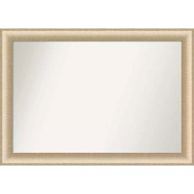 Amanti Art Elegant Brushed Honey Non-Beveled Wall Mirror 28.75 x 40.75 in.
