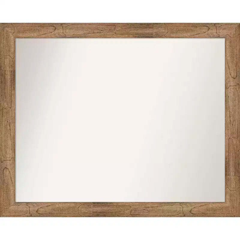 Amanti Art Owl Brown Narrow Non-Beveled Wood Framed Wall Mirror