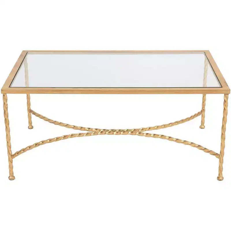 Matilda Coffee Table - Gold/Glass - Safavieh
