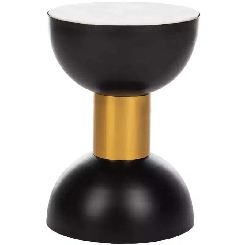 Zephyr Round Accent Table - ACC3212 - White/Black - Safavieh