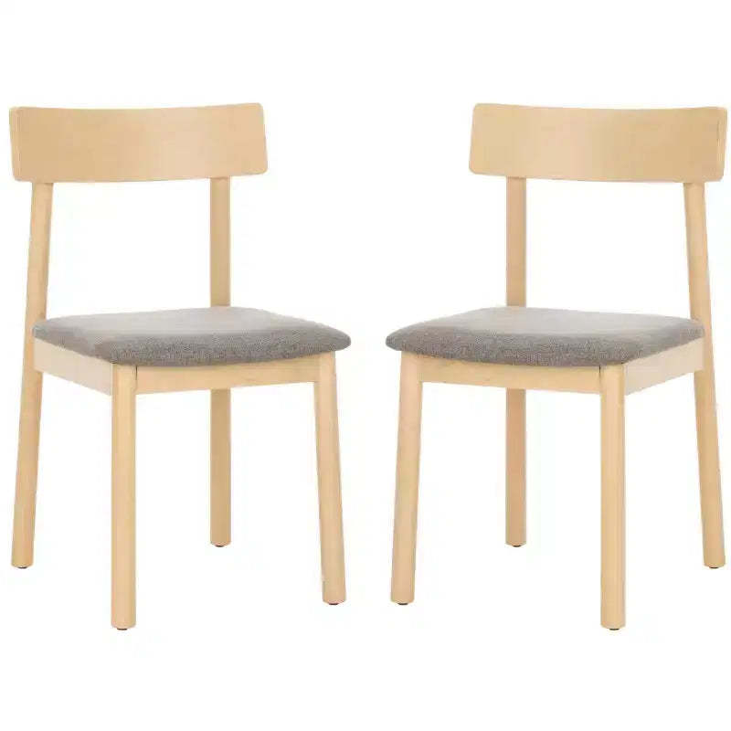 Lizette Retro Dining Chair (Set of 2) - DCH1002 - White Oak/Grey - Safavieh