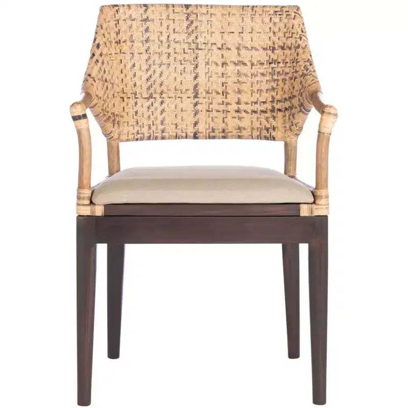 Carlo Arm Chair - SEA4002A - Brown&Honey/Beige - Safavieh