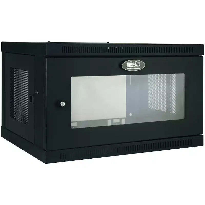 Tripp Lite by Eaton SmartRack 6U Low-Profile Switch-Depth Wall-Mount Mini Rack Enclosure Cabinet with Clear Acrylic Window, SRW6UG