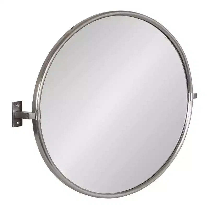 Kate and Laurel Taurus Pivot Wall Mirror, 26x24, Silver