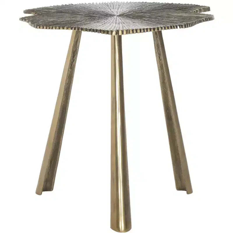 Portia Leaf Side Table - FOX3247 - Brass - Safavieh Couture
