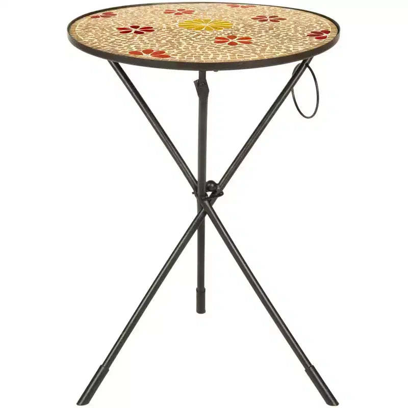 Solinus Side Table - FOX3205A - Gold/Black - Safavieh Couture