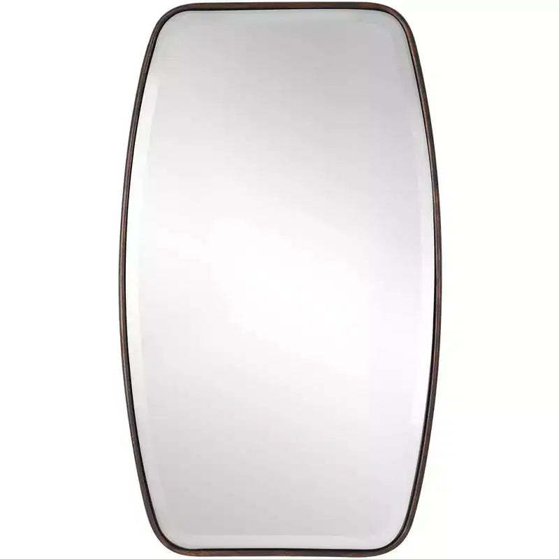 Uttermost Rectangular Vanity Accent Wall Mirror Modern Beveled Dark Bronze Frame 21 1/4 Wide for Bathroom Bedroom Living Room