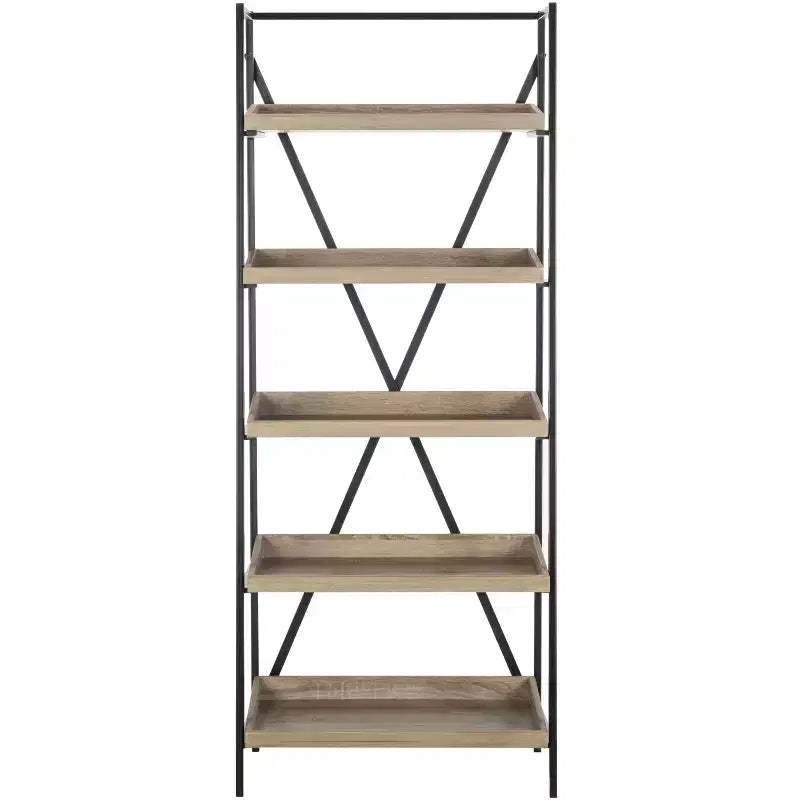 Joel Etagere - FOX4272 - Light Brown/Black - Safavieh Couture