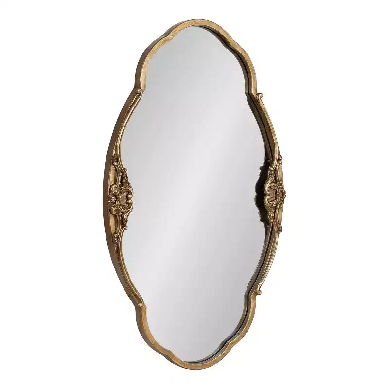 Kate and Laurel Novella Decorative Wall Mirror, 30x18, Gold