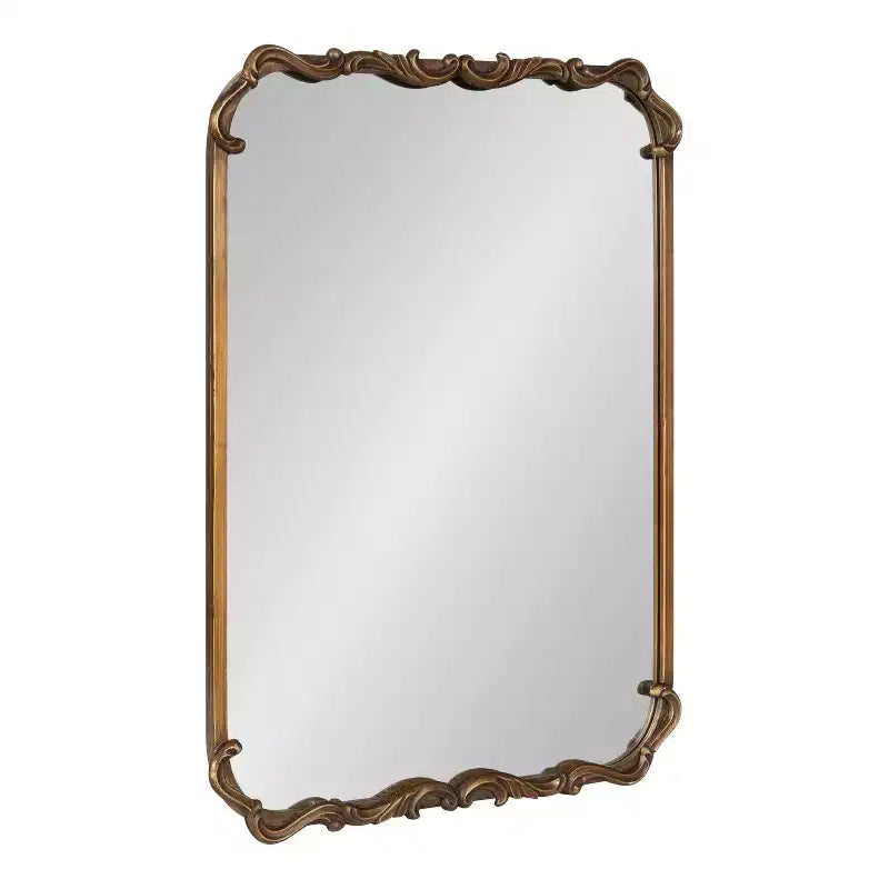 Kate and Laurel Brazelton Metal Rectangle Mirror, 20x27, Gold