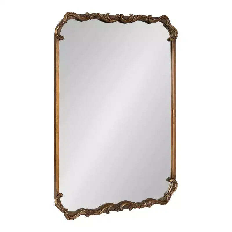 Kate and Laurel Brazelton Metal Rectangle Mirror, 20x27, Gold