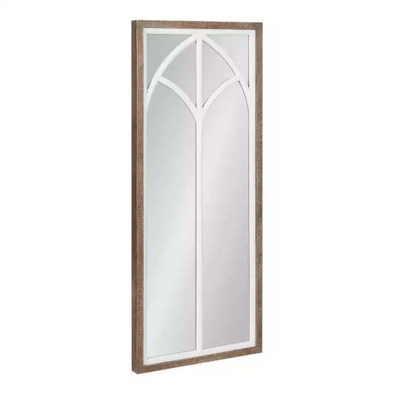 Kate and Laurel Gothard Rectangle MDF Decorative Mirror, 19x47, Rustic Brown