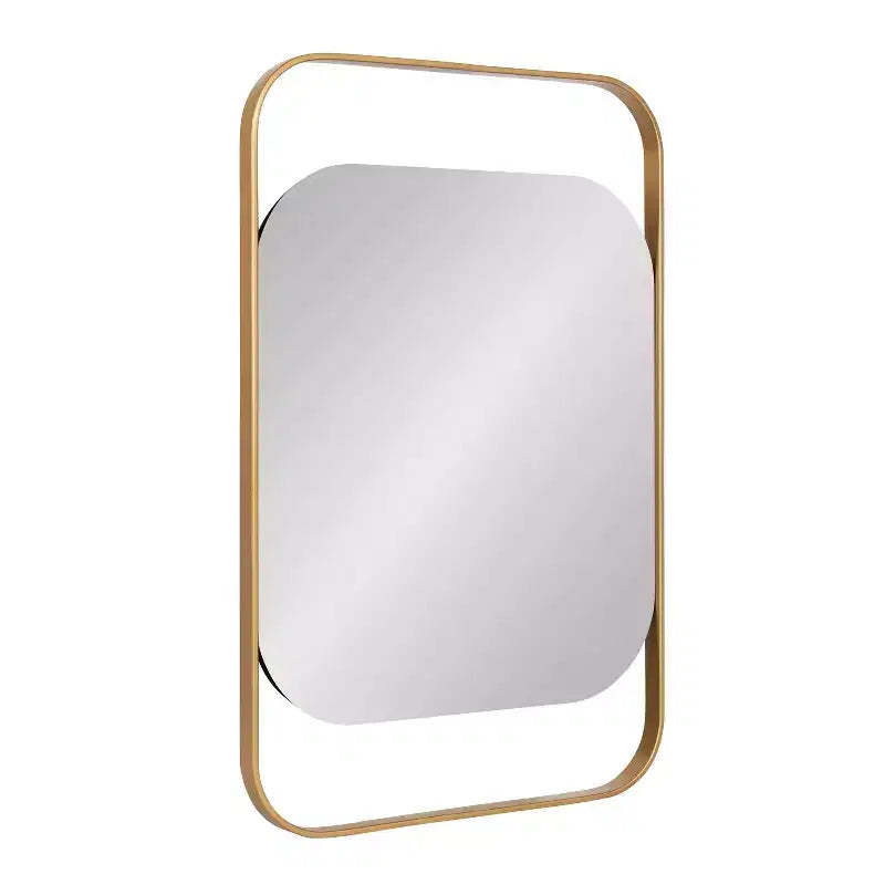 Kate and Laurel Kellom Metal Rectangle Mirror, 20x30, Gold