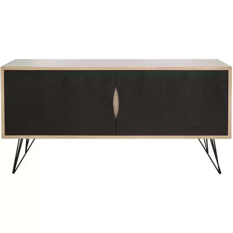 Jeralyn Sideboard - FOX4232 - Light Oak/Black - Safavieh Couture