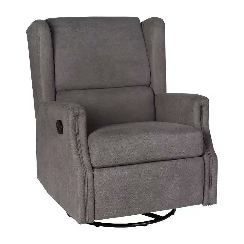 Merrick Lane 3-in-1 Wingback Manual Recliner Rocker Swivel Glider Chair