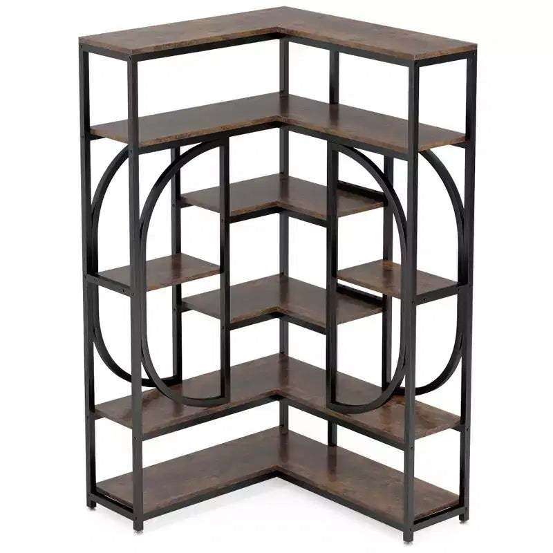Tribesigns L-Shaped 7-Shelf Corner Bookcase