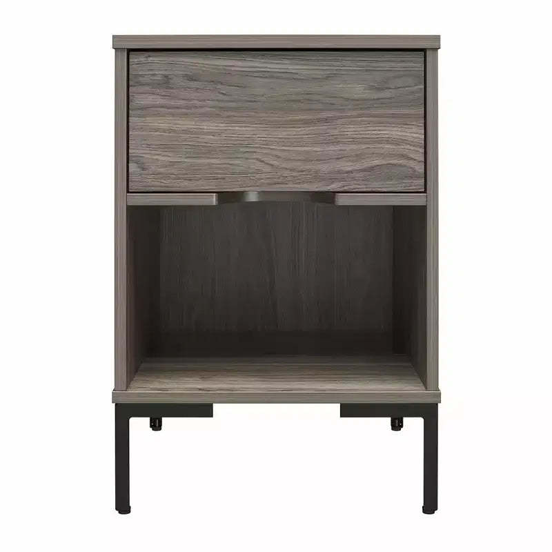RealRooms Rolland Nightstand, Weathered Oak