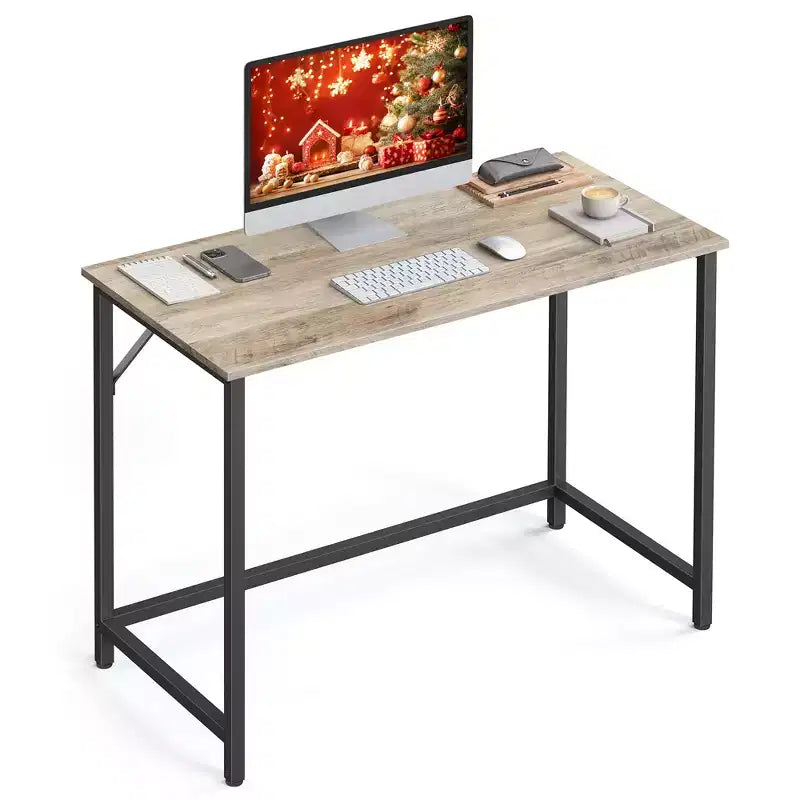VASAGLE 39-Inch Computer Writing Desk, Home Office Small Study Workstation, Industrial Style PC Laptop Table, Steel Frame