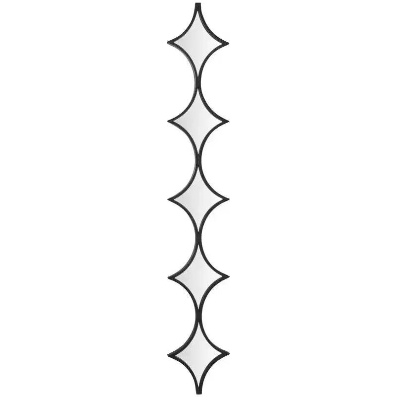 Contemporary Metal Geometric Wall Mirror with Diamond Pattern - Olivia & May
