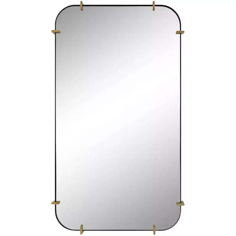 Uttermost Pali Black 27 1/4 x 47 1/2 Rectangular Wall Mirror