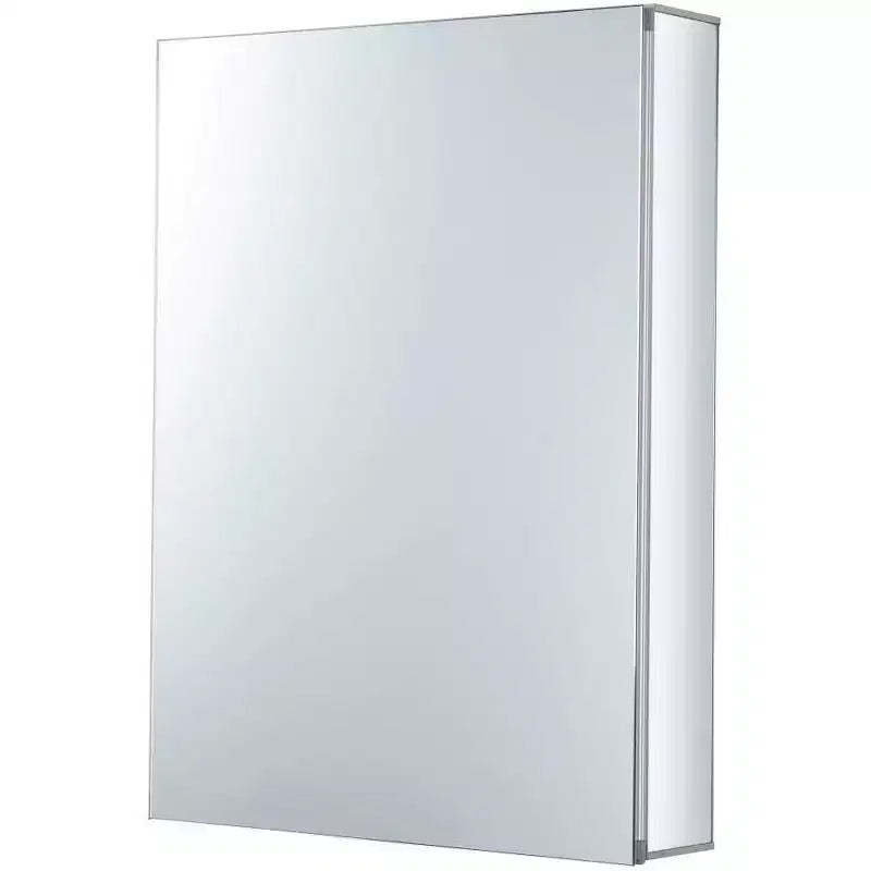 Fine Fixtures Bathroom Medicine Cabinet - Single Door, Recessed/Surface Mount - Right/Left Hinged - Mirrored Interior
