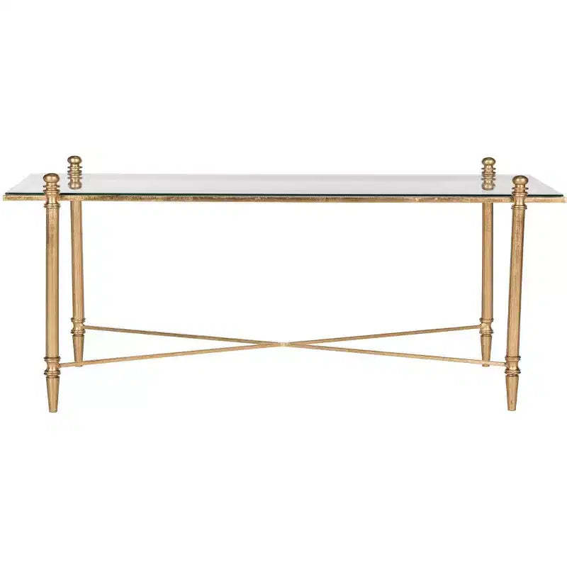 Tait Coffee Table - Gold/Glass - Safavieh
