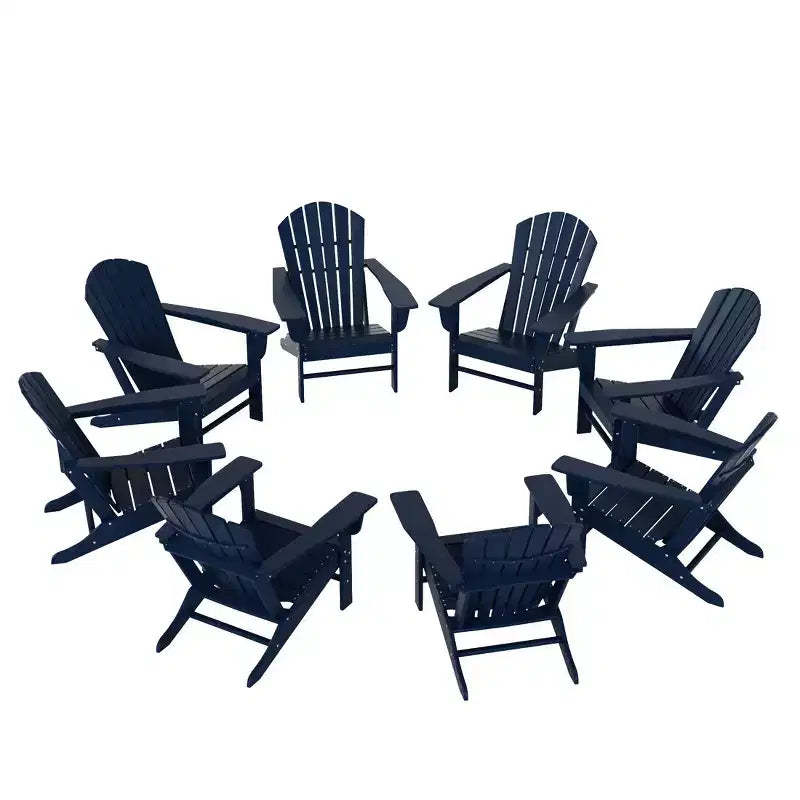 WestinTrends Dylan HDPE Outdoor Patio Adirondack Chair (Set of 8)