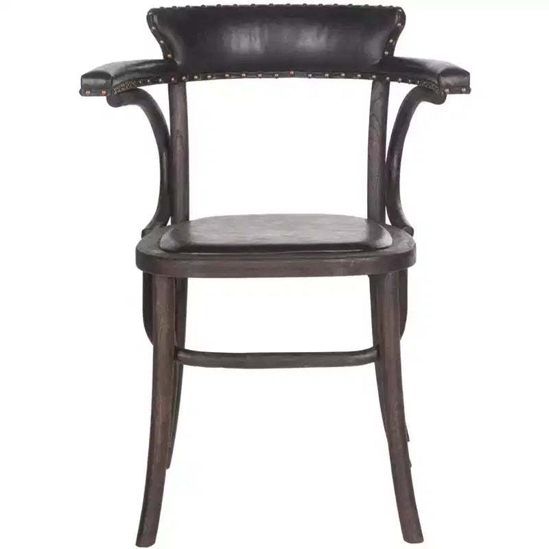 Kenny Arm Chair - MCR4689 - Antique Black - Safavieh Couture