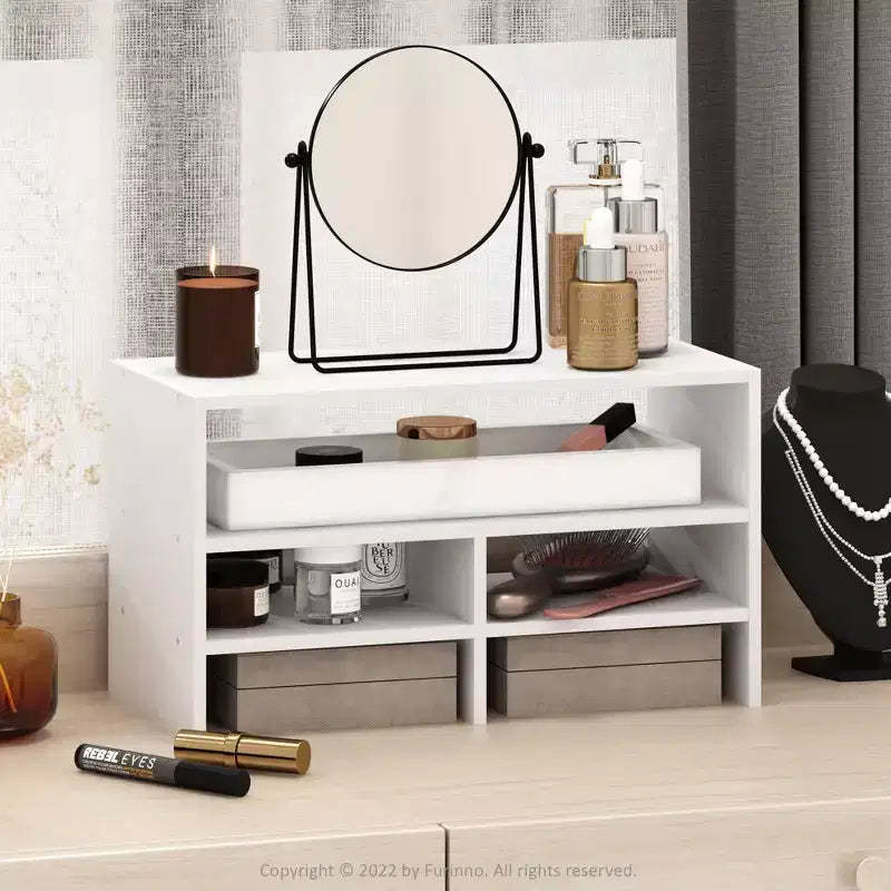 Furinno Desk Bookshelf Desktop Storage Organizer Display Bookcase Shelf Rack Dorm Office White