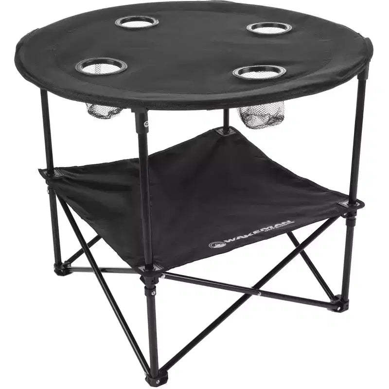 Wakeman Outdoors Folding Camping Table, Black