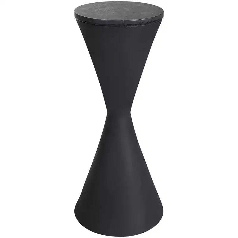 Uttermost Time's Up 9W Textured Matte Black Hourglass Drink Table
